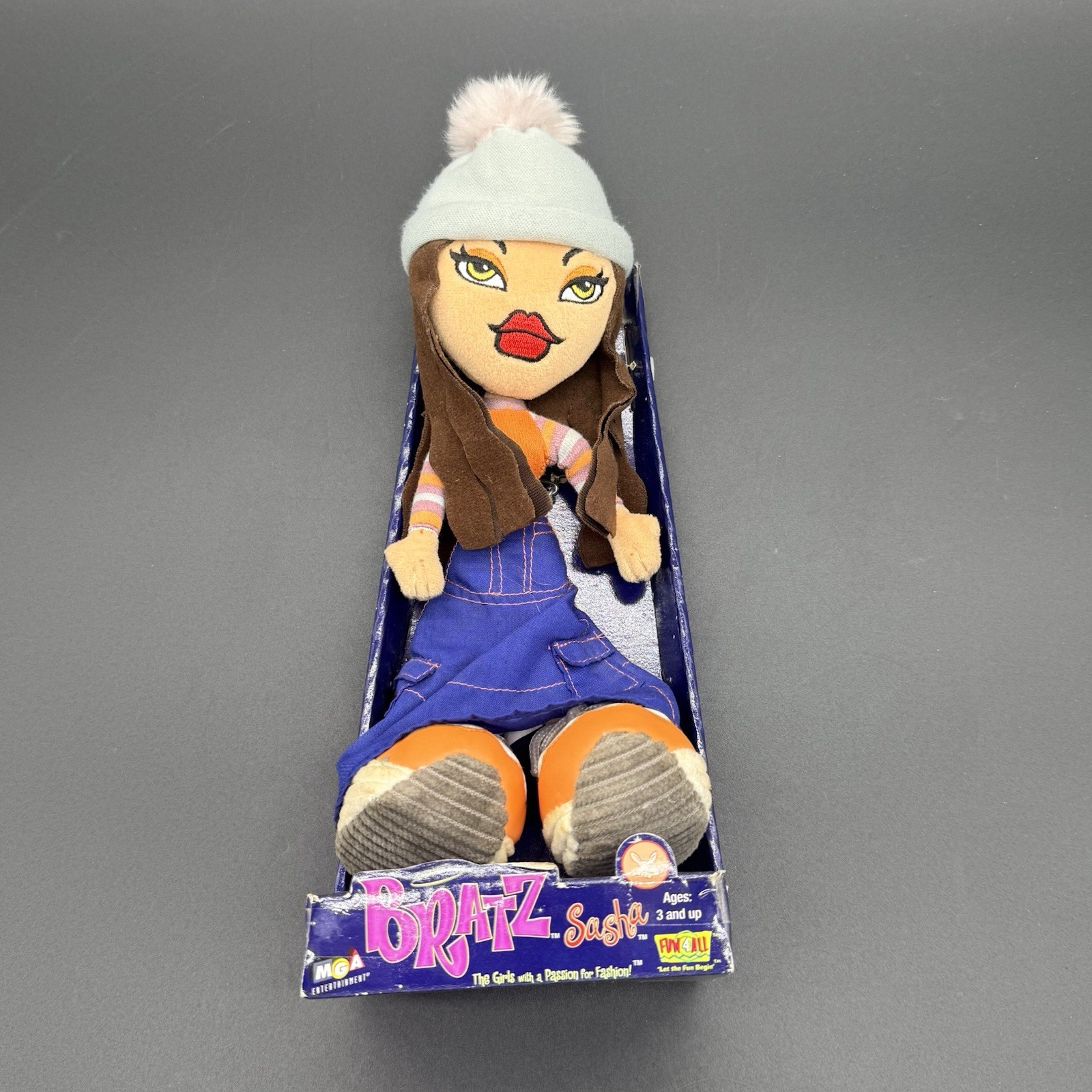 Vintage 2002 Bratz Sasha Plush Doll Fun 4 All MGA Original Box Y2K Rare 26602