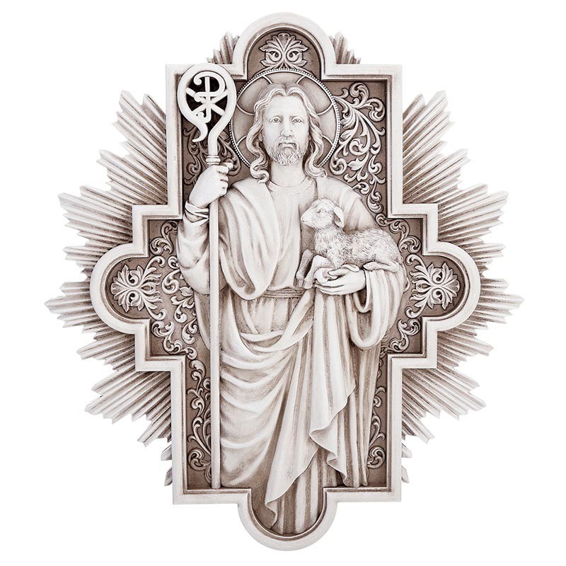 Christ The Good Shepherd Plaque Wonderful Addition To Any Home & Garden Decor