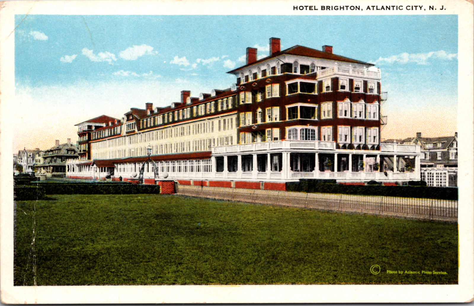 Hotel Brighton Atlantic City New Jersey Vintage Postcard