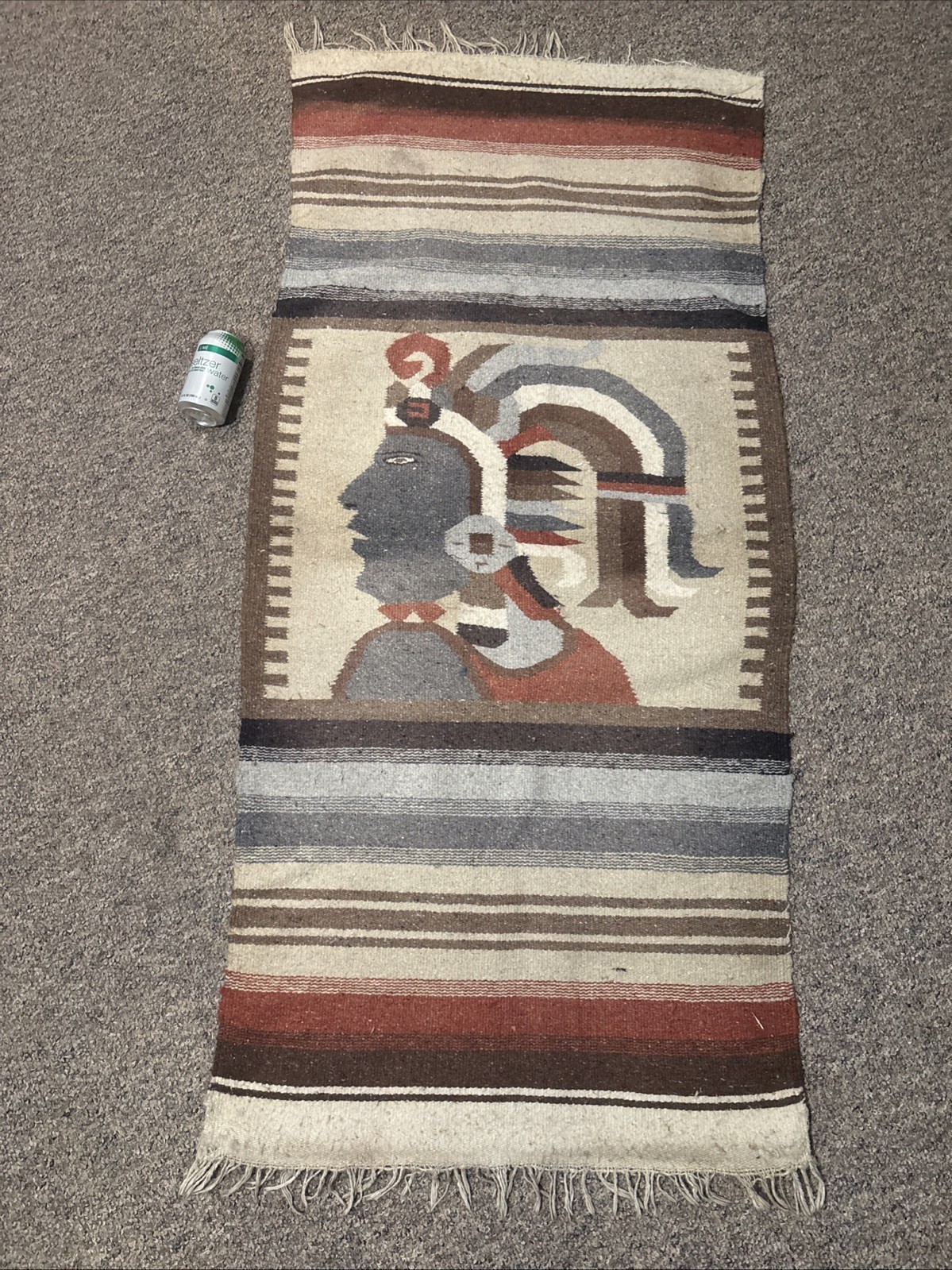 Native American Style Navajo Rug Vintage Western Tapestry Wall Hanging 61x27