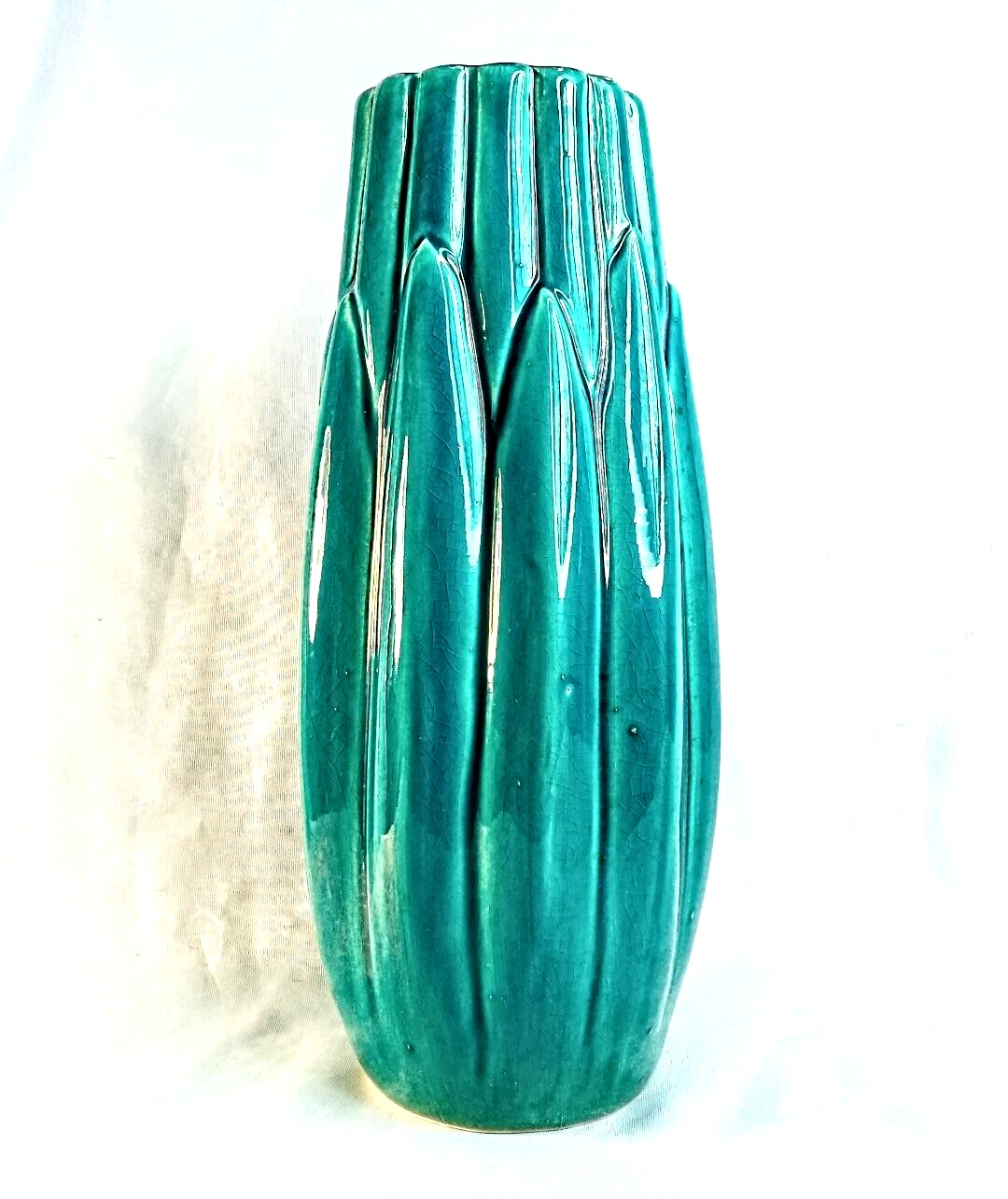 MCM Teal Blue Art Pottery Vase