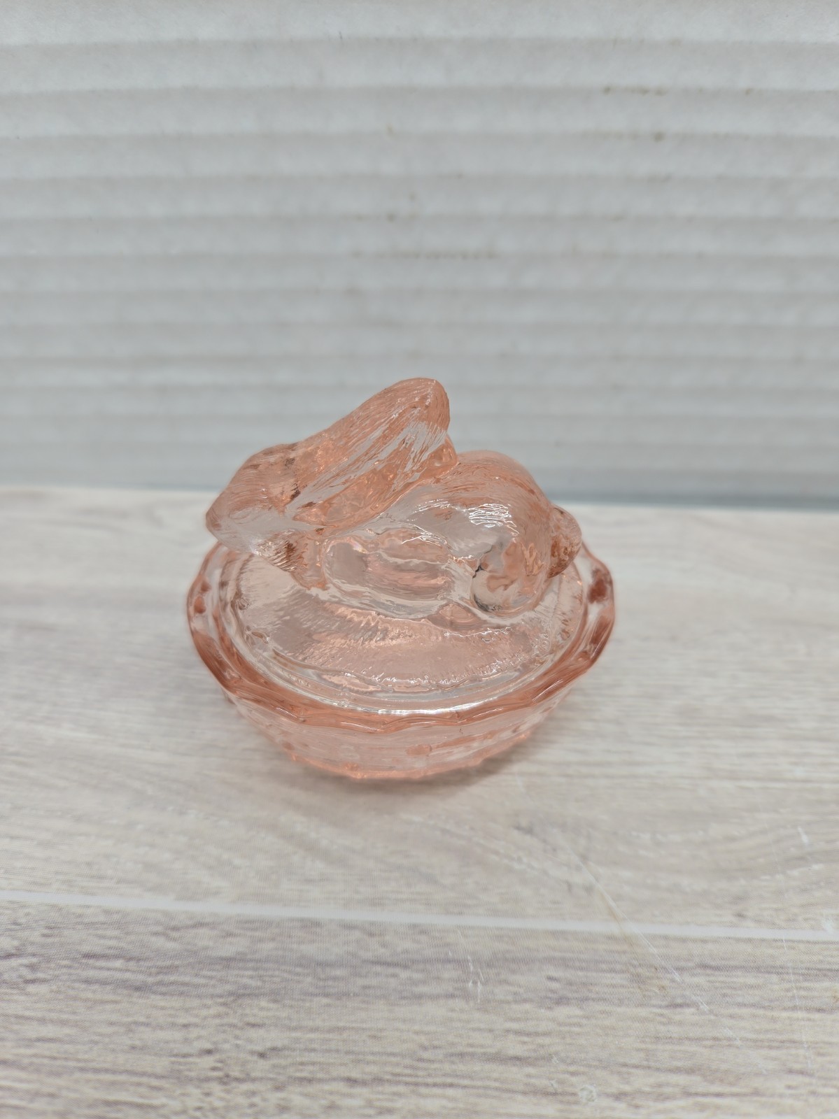 Vintage Small Pink Bunny In Nest Salt Cellar Vintage Small Pink Bunny In Nest Salt Cellar