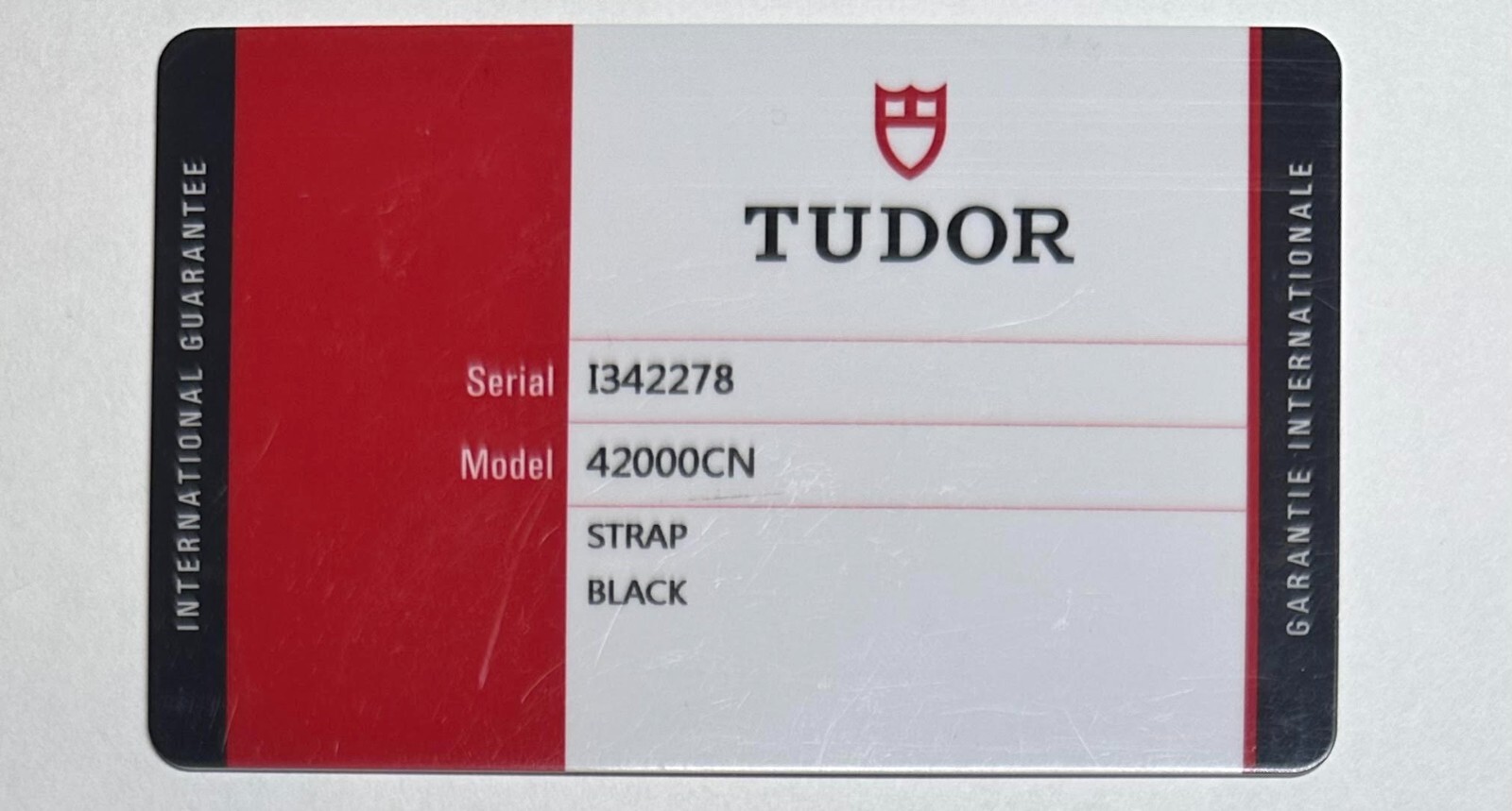 Tudor Fastrider Black Shield Swiss Certificate Warranty Model 42000CN I Serial