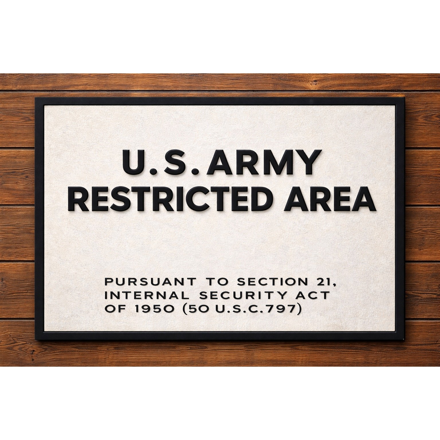 US Army Restricted Area Sign Warning Notice Military 