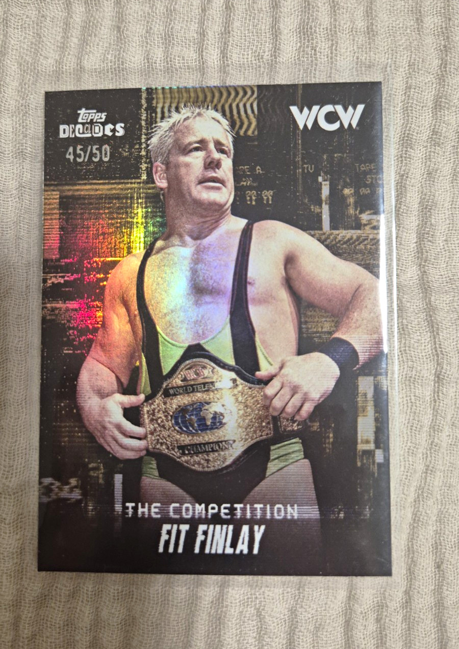 WWE Topps Decades WCW The Competition Fit Finlay Gold 45/50 