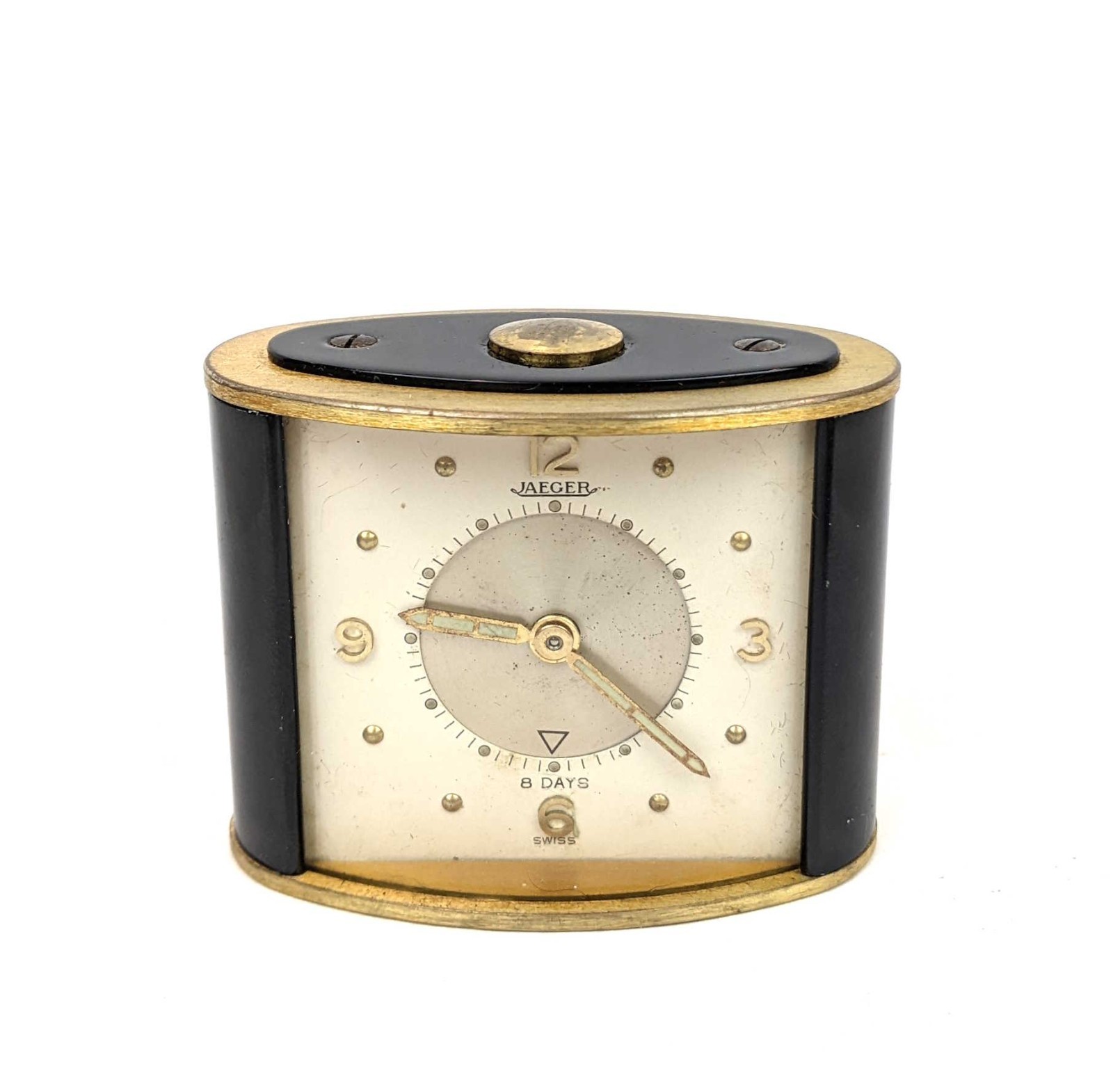 Vintage Le Coultre 8-Day Travel Alarm Clock circa 1940s–50s Swiss Made