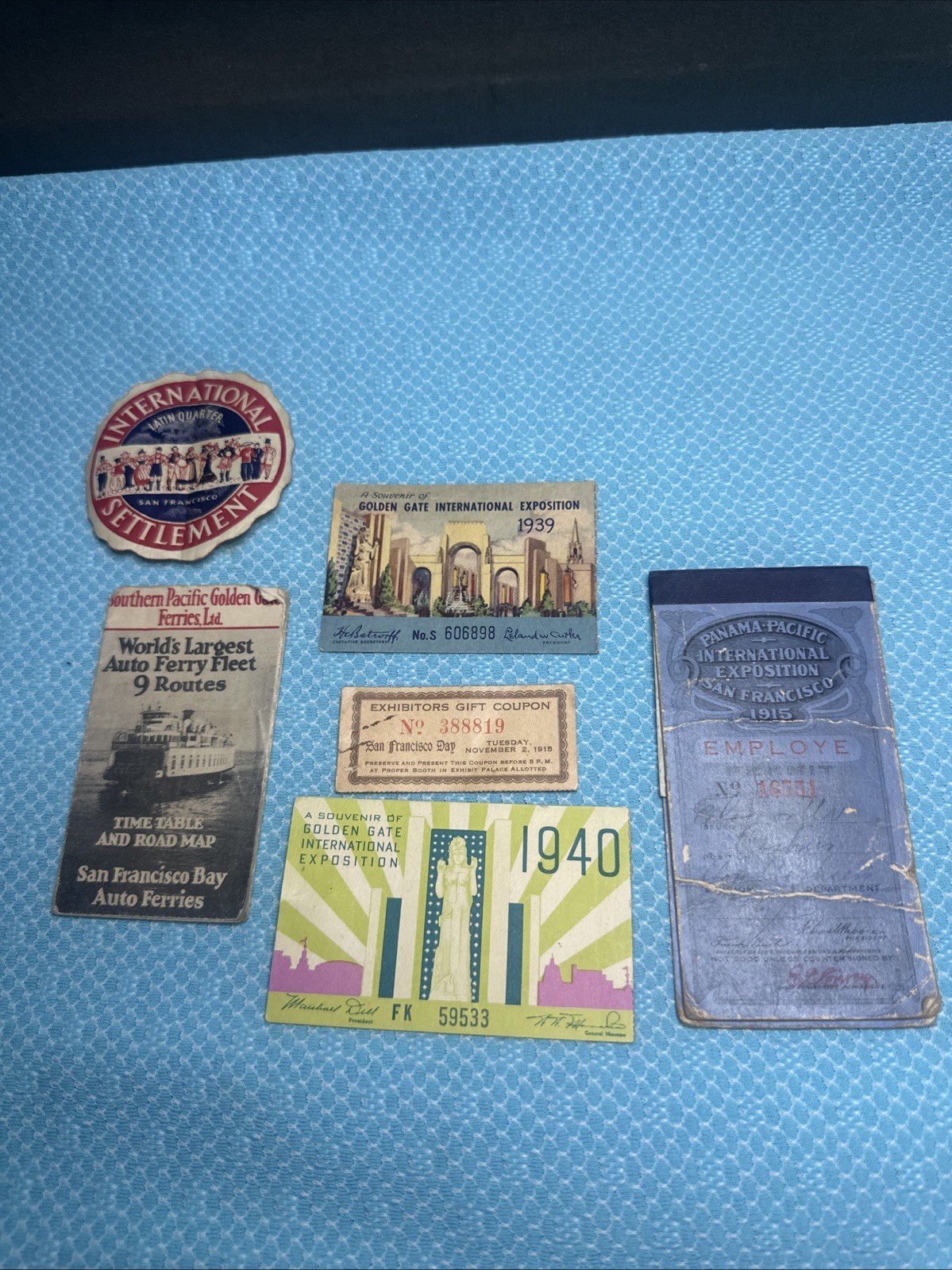 1915-1940 Golden Gate Ferries San Francisco Bay  Panama-Pacific Expo Souvenir’s