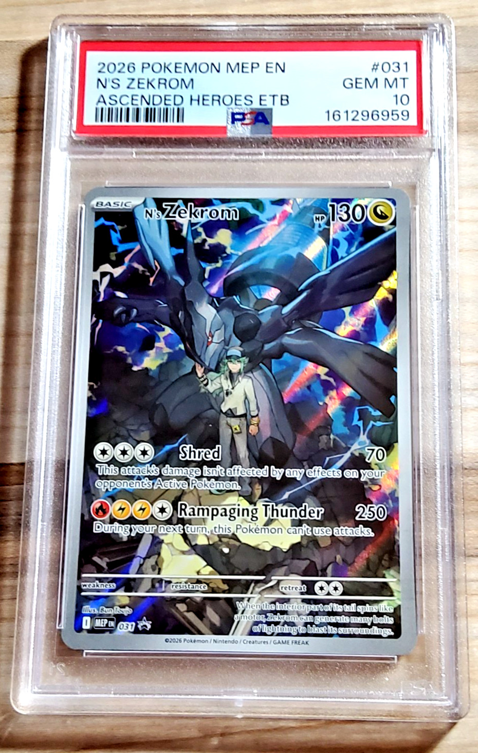 2026 Pokemon Mega Evolution N'S ZEKROM #031 Promo Holo PSA 10 Gem Mint 2026 Pokemon Mega Evolution N'S ZEKROM #031 Promo Holo PSA 10 Gem Mint