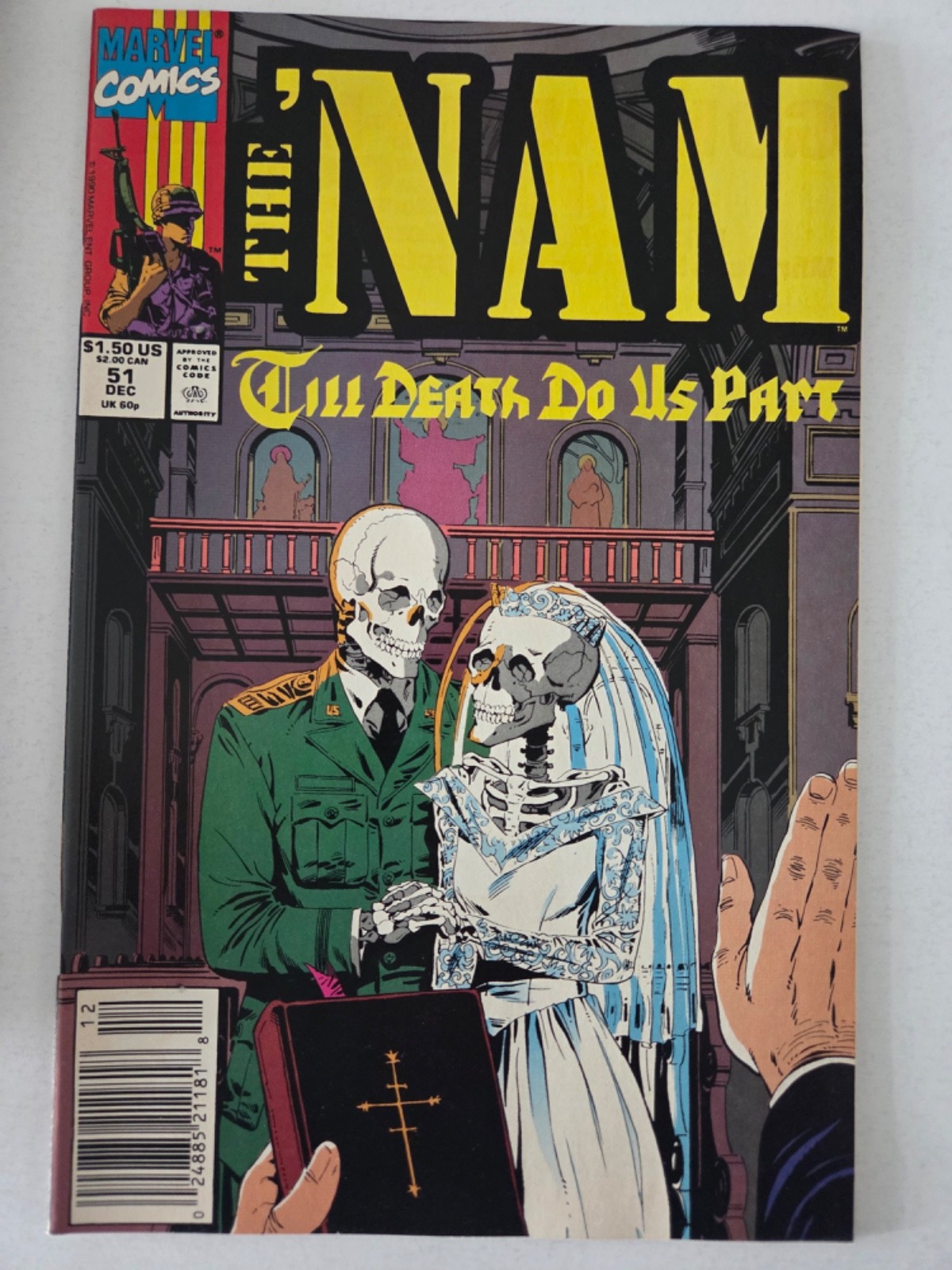 THE \'NAM #51 (1990) MARVEL COMICS DOUG MURRAY HERB TRIMPE NEWSSTAND EDITION