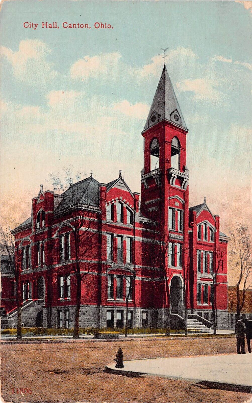 Canton OH Ohio City Hall Early 1900s Vtg Postcard C25