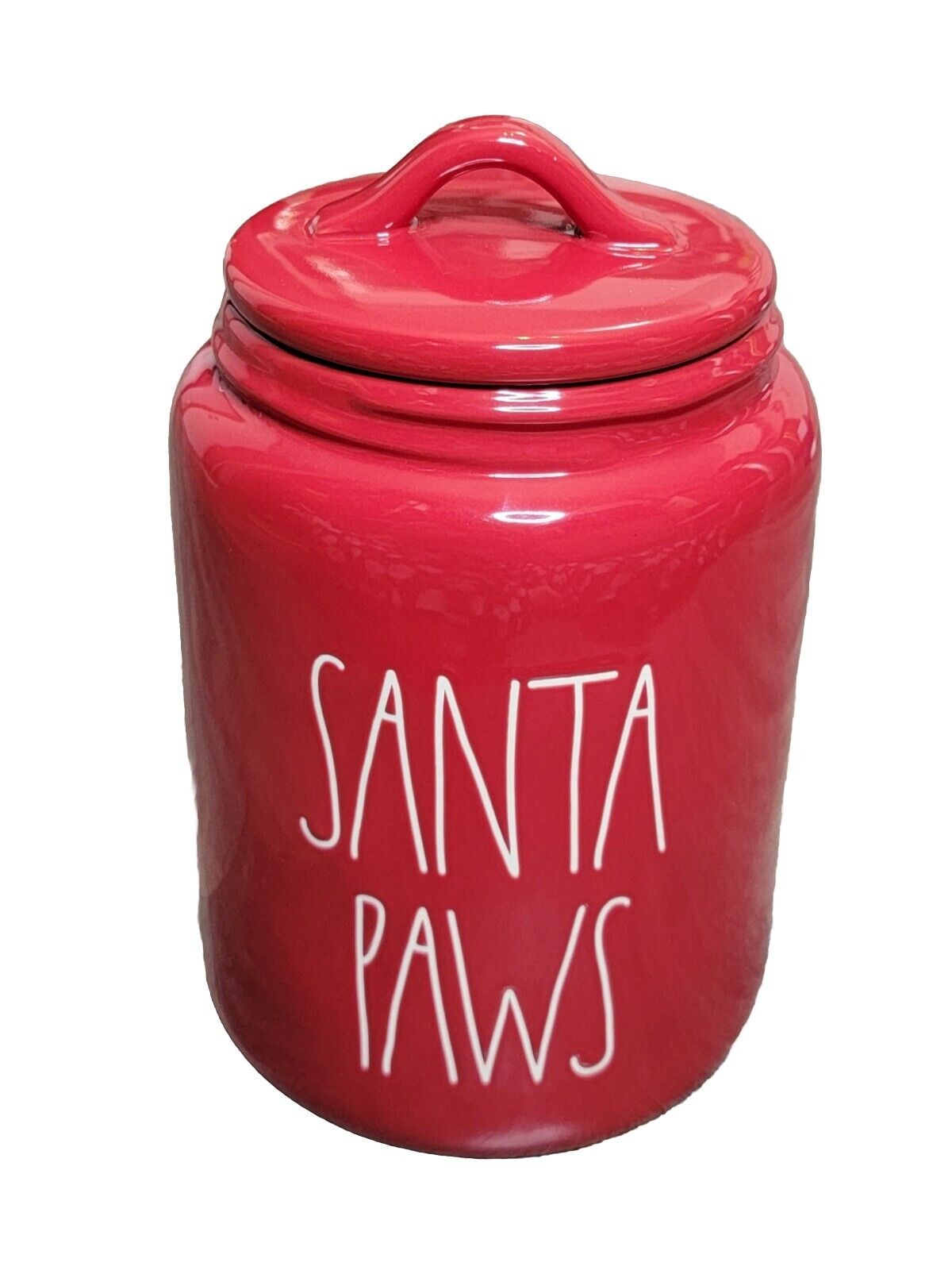 Rae Dunn Santa Paws Large Ceramic Canister Artisan Collection By Magenta