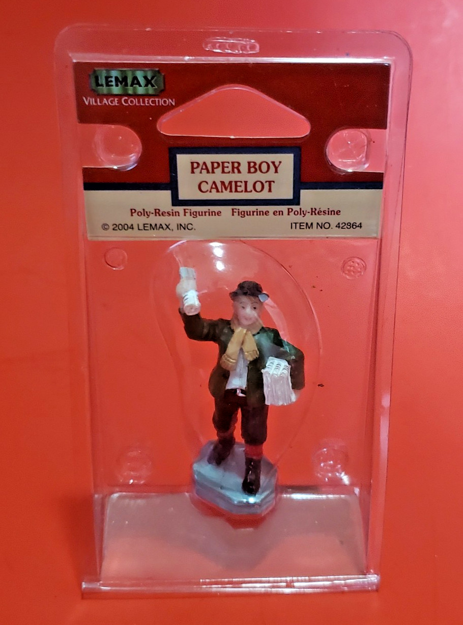Lemax Village PAPER BOY Retired Christmas Figurine Figure 2001 12485