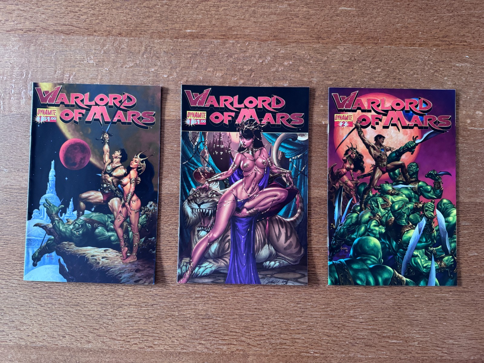 Warlord of Mars #1B, #1C, #2, Lot of 3, VG, nice set, Campbell, Jusko, et al Warlord of Mars #1B, #1C, #2, Lot of 3, VG, nice set, Campbell, Jusko, et al