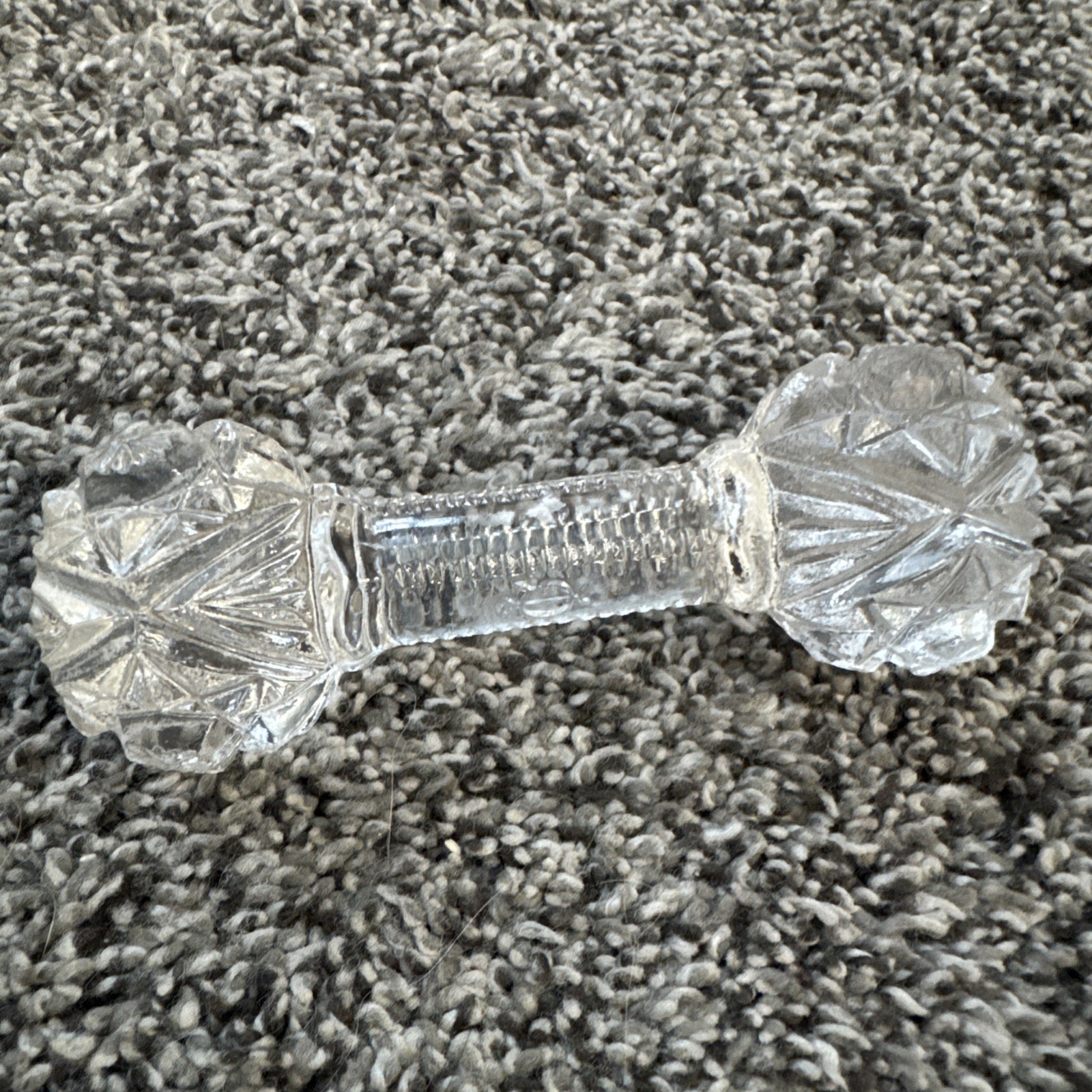 Cut Crystal Clear Glass Knife Rest 4