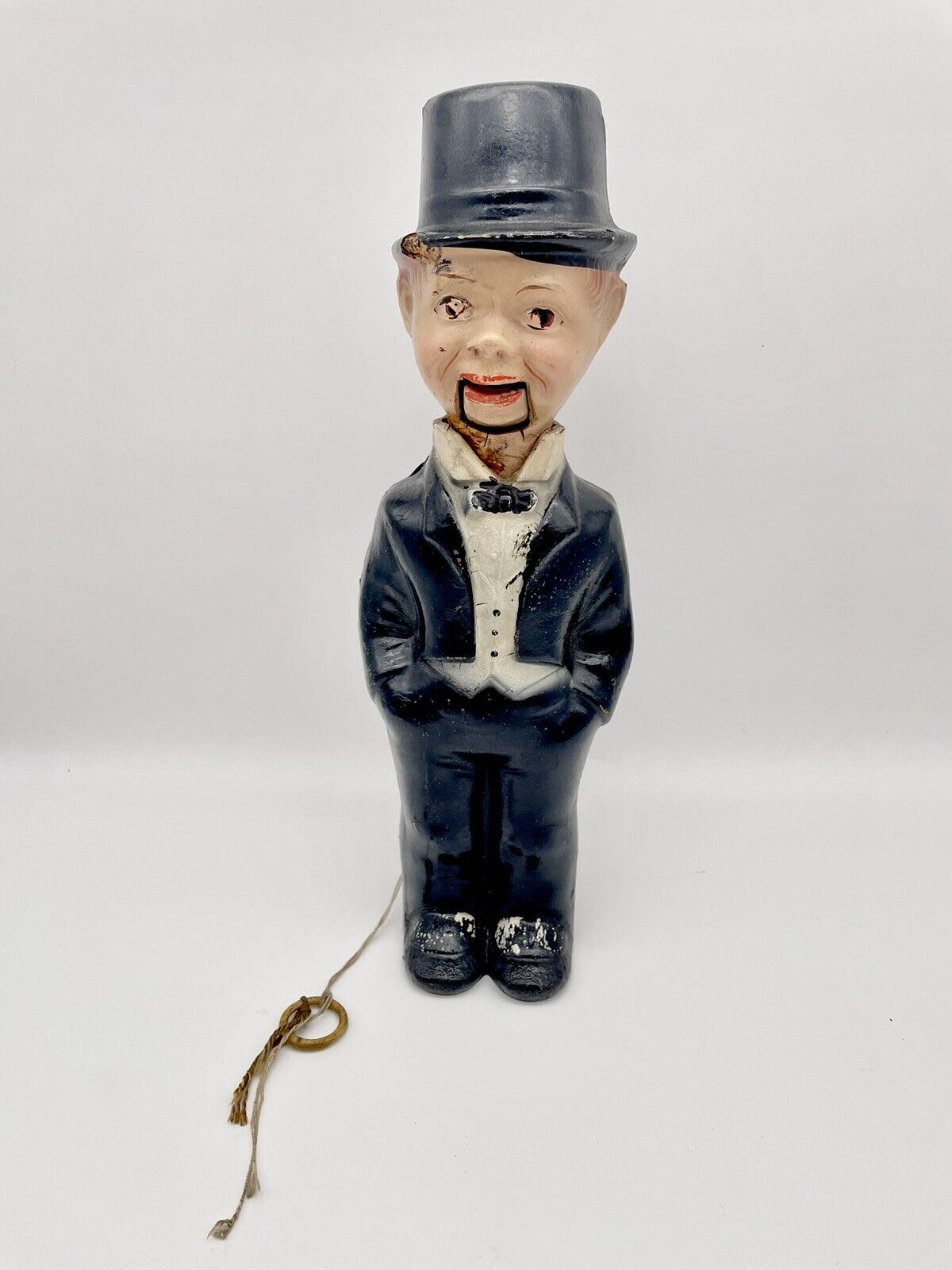 VINTAGE CHARLIE MCCARTHY PAPER MACHE Puppet Ventriloquist Oddity Weird RARE