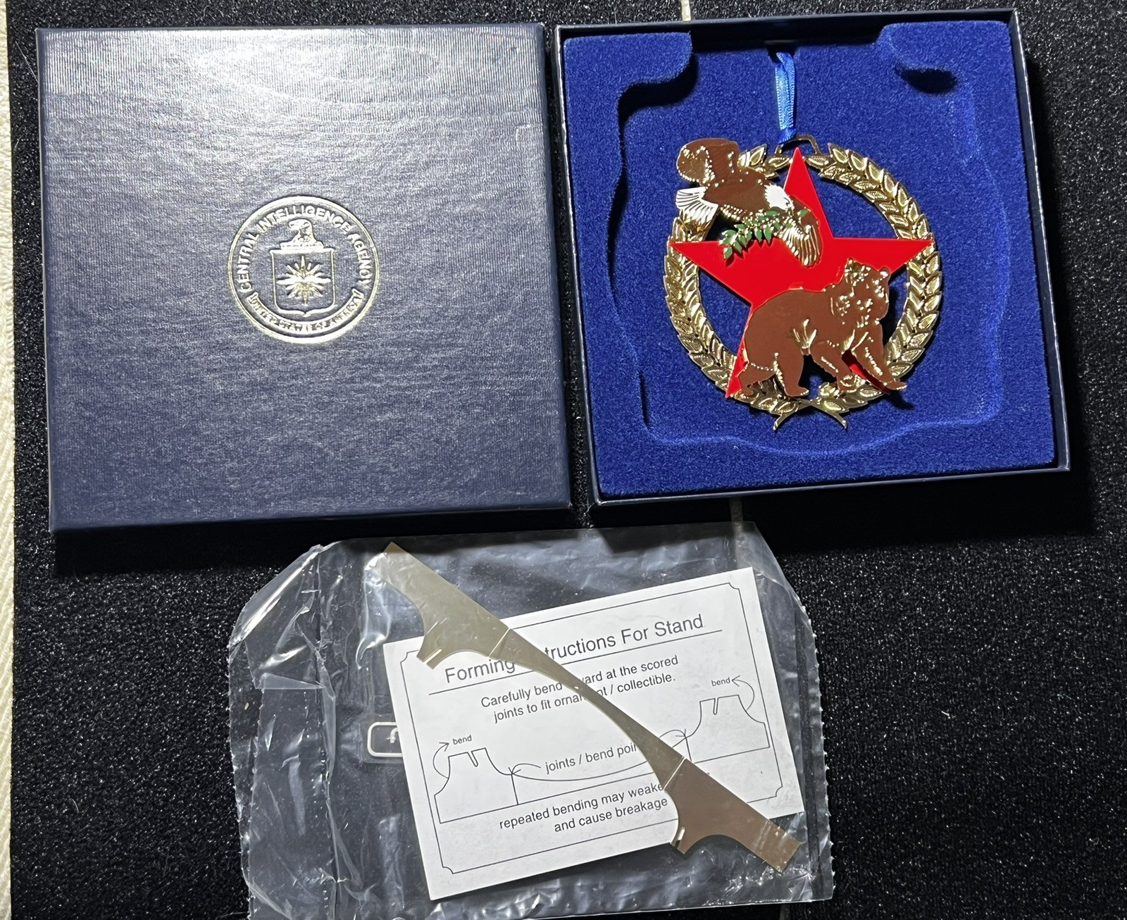 Central Intelligence Agency CIA Cold War End 1991 Vintage Christmas Ornament