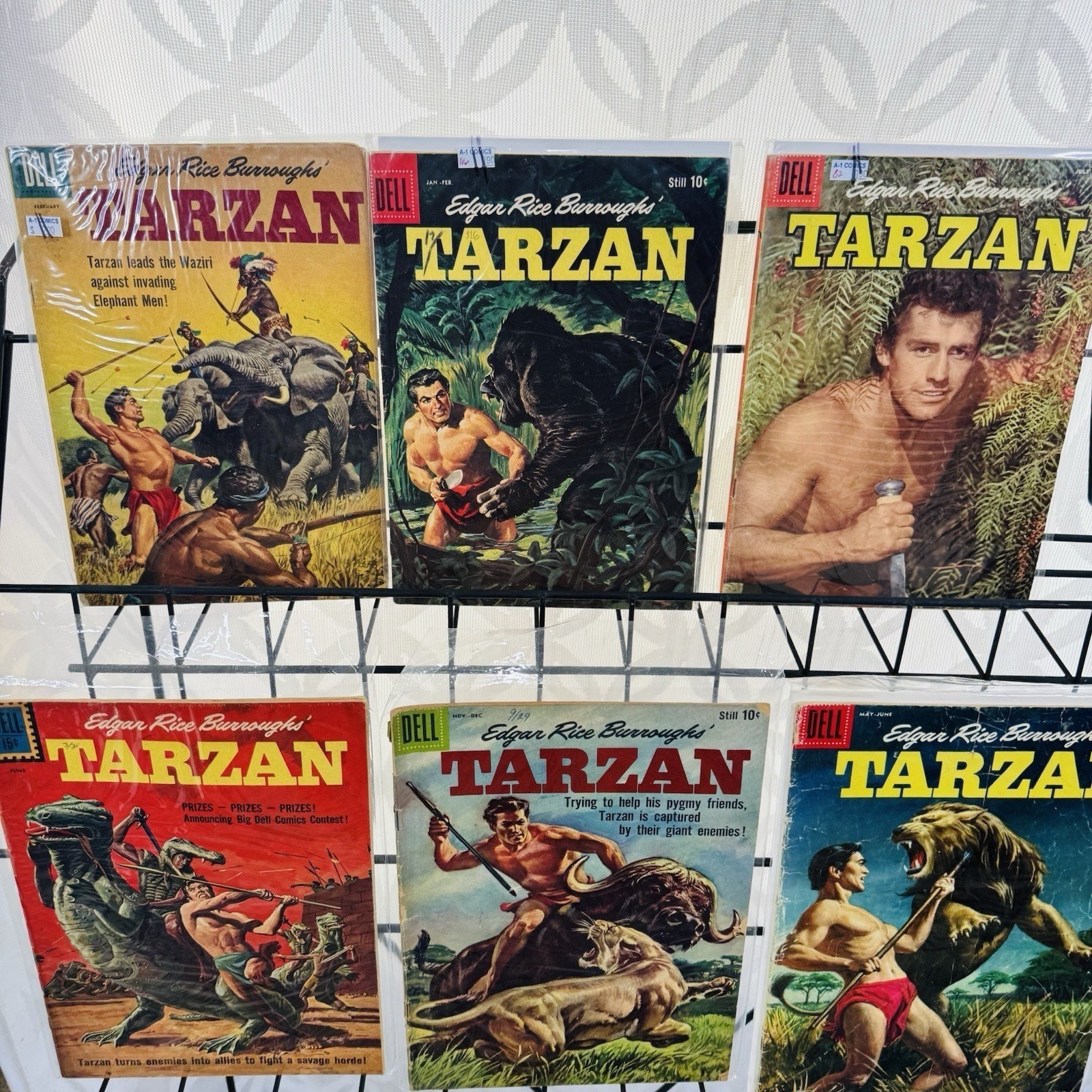 Tarzan 82 112 115 116 123 124 Lot Dell Comics Edgar Rice Burroughs Photo Covers