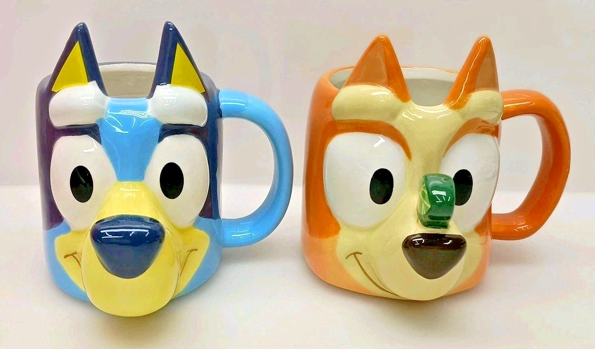 Bluey And Bingo Mugs- Set Of 2 - 15 oz Bluey And Bingo Mugs- Set Of 2 - 15 oz