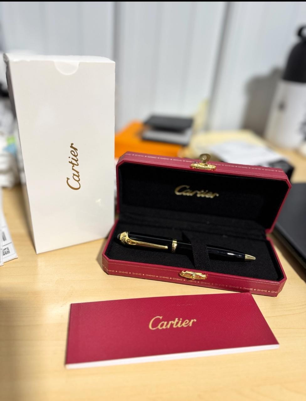 Cartier Black Gold Composite Executive Rollerball Pen Rare AD VIP Gift