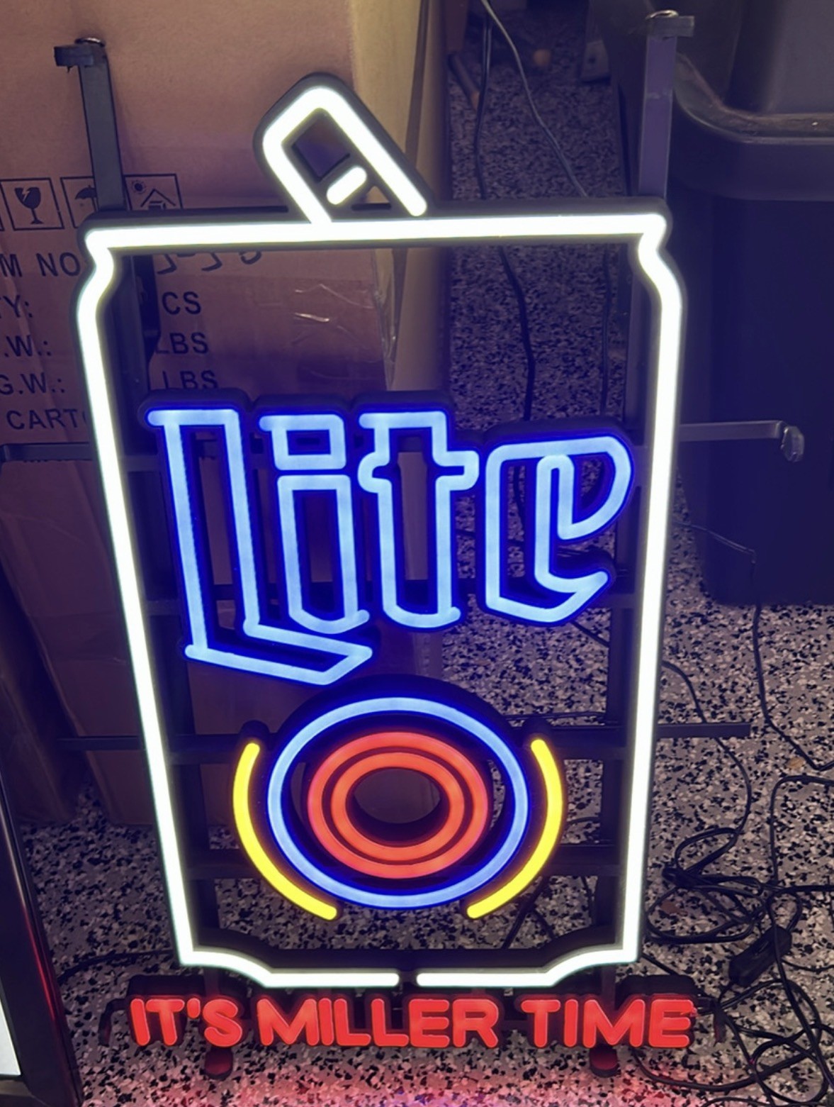 US STOCK Miller Lite Beer It\'s Miller Time Can 26\ US STOCK Miller Lite Beer It\'s Miller Time Can 26\
