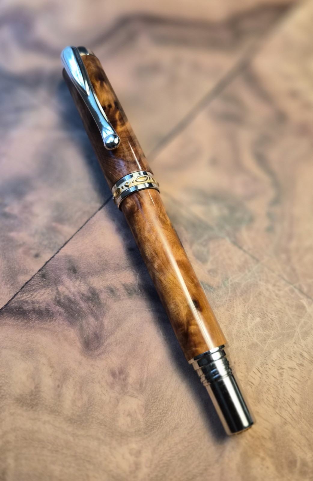 Artisan Statesman II Rollerball - Thuya Burl -  & FREE RETURNS