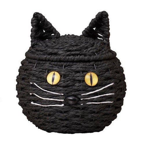 C&F Home Hand Woven Basket, Black Cat (C46015005)
