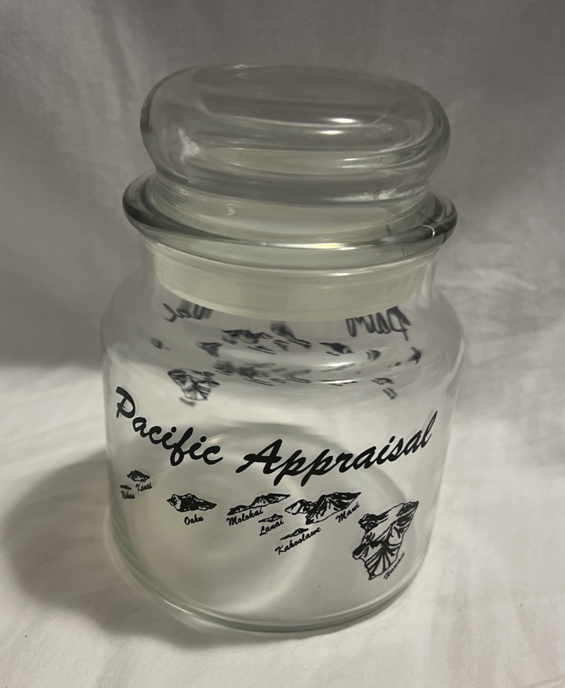 Vintage Pacific Appraisal Hawaiian Islands Glass Jar Hawaii Container