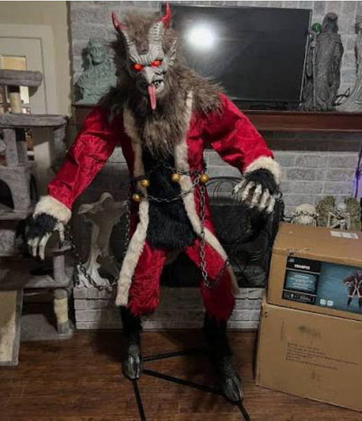 6.5 FT ANIMATED KRAMPUS HALLOWEEN ANIMATRONIC PROP