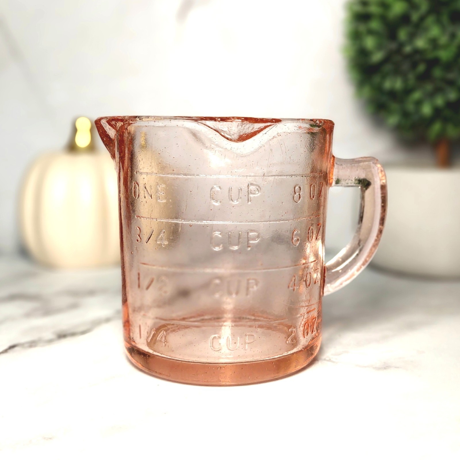 Pink Depression Style Glass Measuring Cup, Retro Kitchen, Vintage Style Pink Depression Style Glass Measuring Cup, Retro Kitchen, Vintage Style