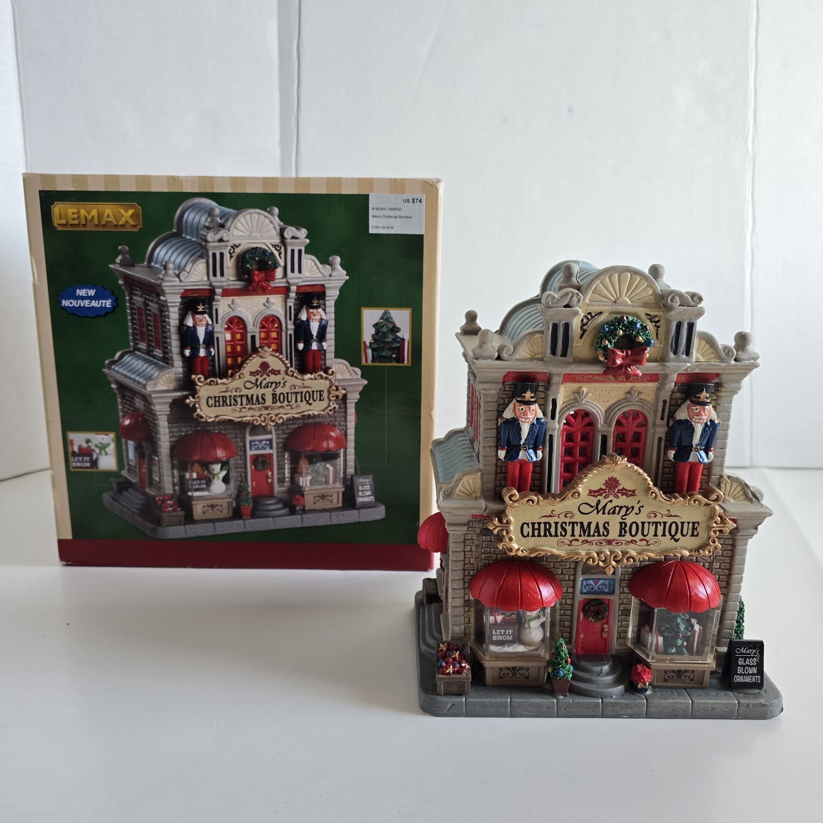 Lemax Mary’s Christmas Boutique 85344 Caddington Village Lighted Building Box