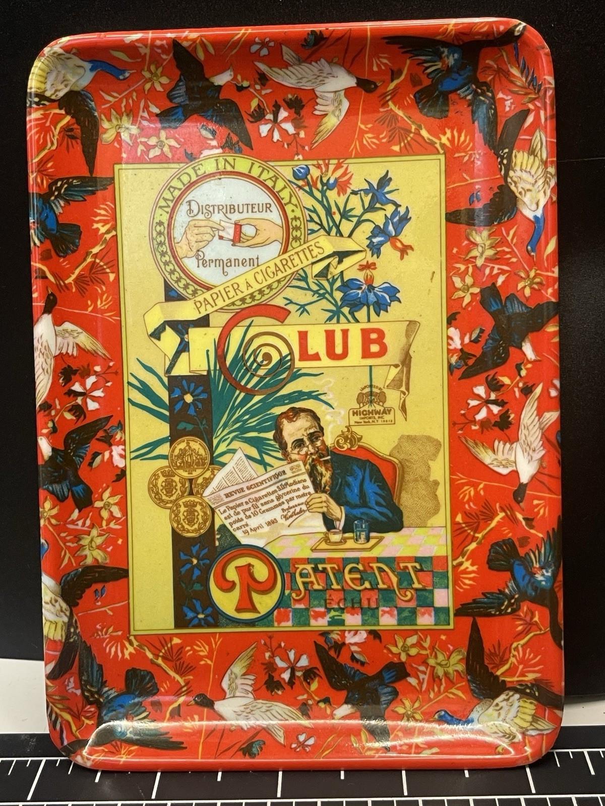 Vintage 1970's S.D Modiano Club Plastic Rolling Tray 4x6” Made In Italy