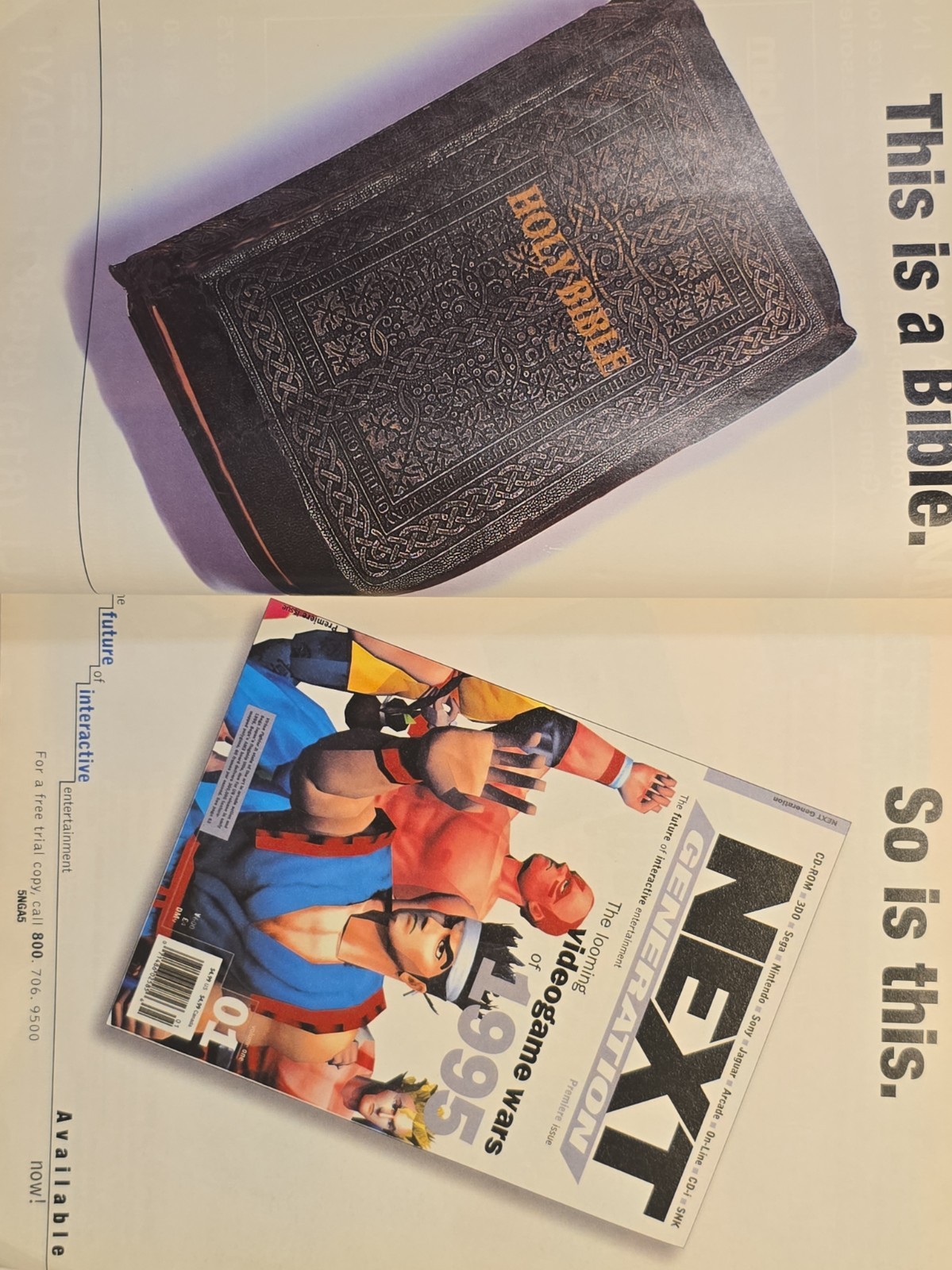 Rare 1994-1995 Next Generation Magazine Ad Lot 4-Piece Grail Display