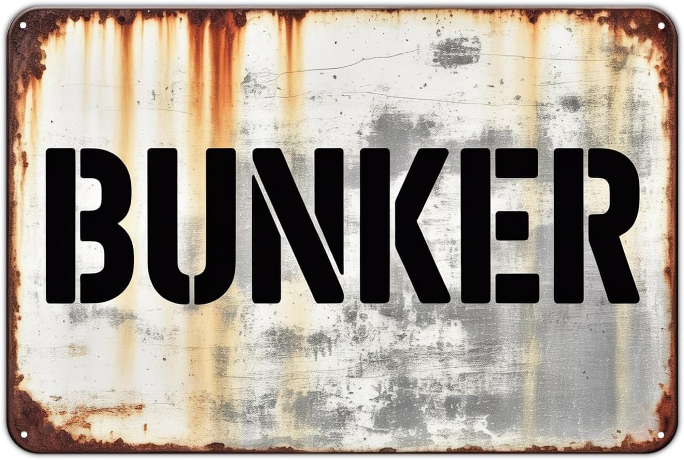 Vintage BUNKER Man Cave Garage Tin Metal Signs Home Décor 8x12