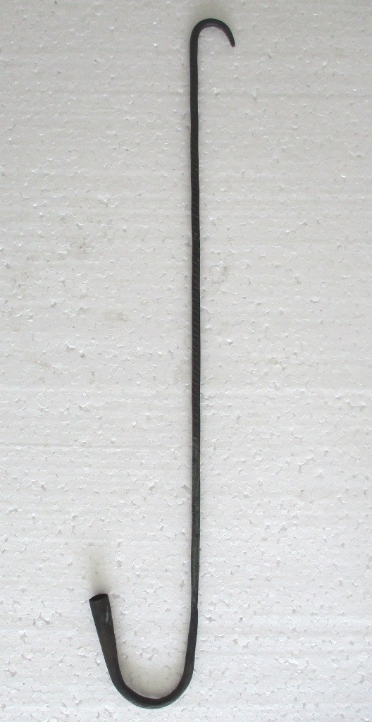 ANTIQUE PRIMITIVE CANDLE HOLDER 24.50 INCH WROUGHT IRON HAND CRAFTED