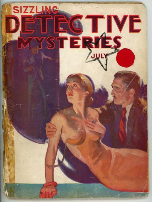 Sizzling Detective Mysteries Jul 1935 Pulp GGA Cover Art; SCARCE title