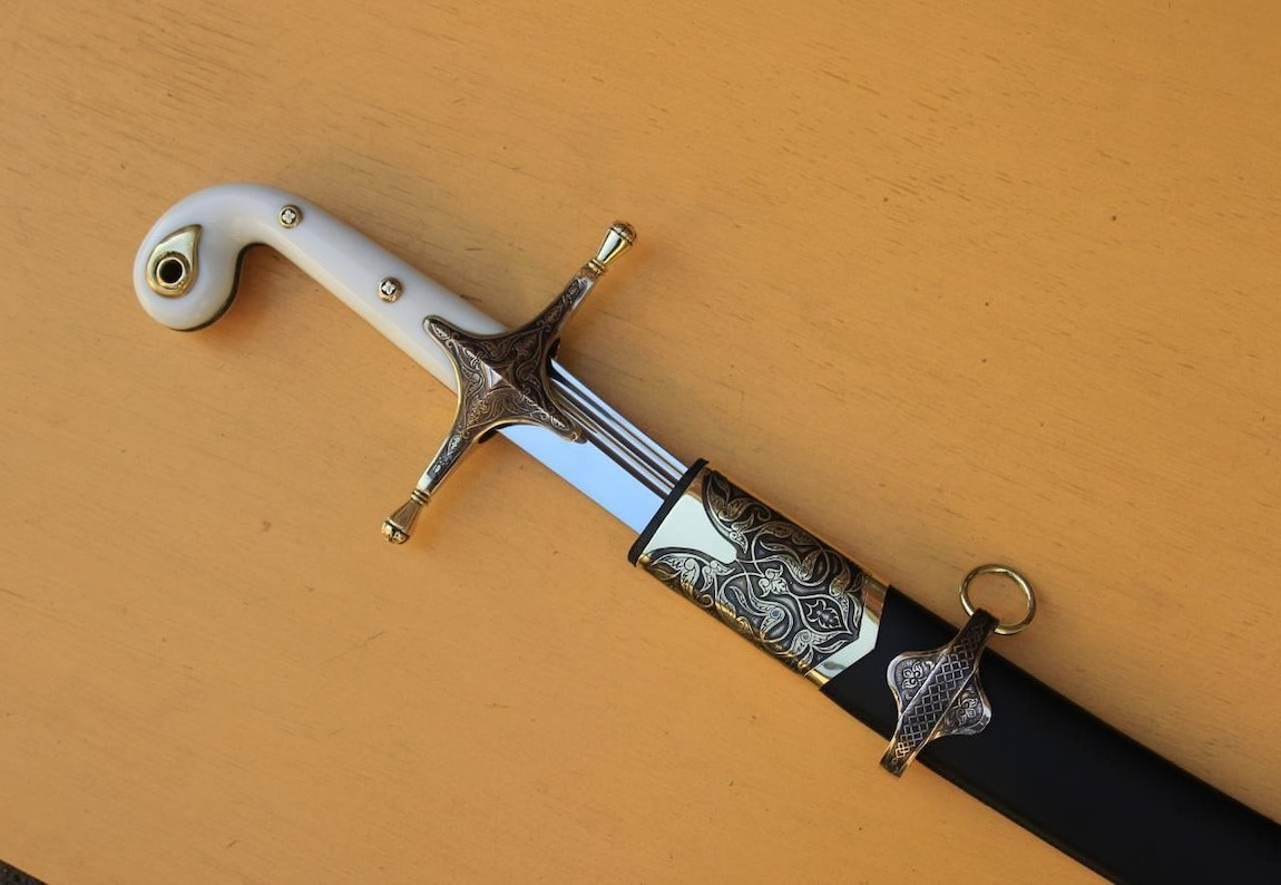 Handmade Islamic Shamshir Sword Ottoman Curved Blade 38