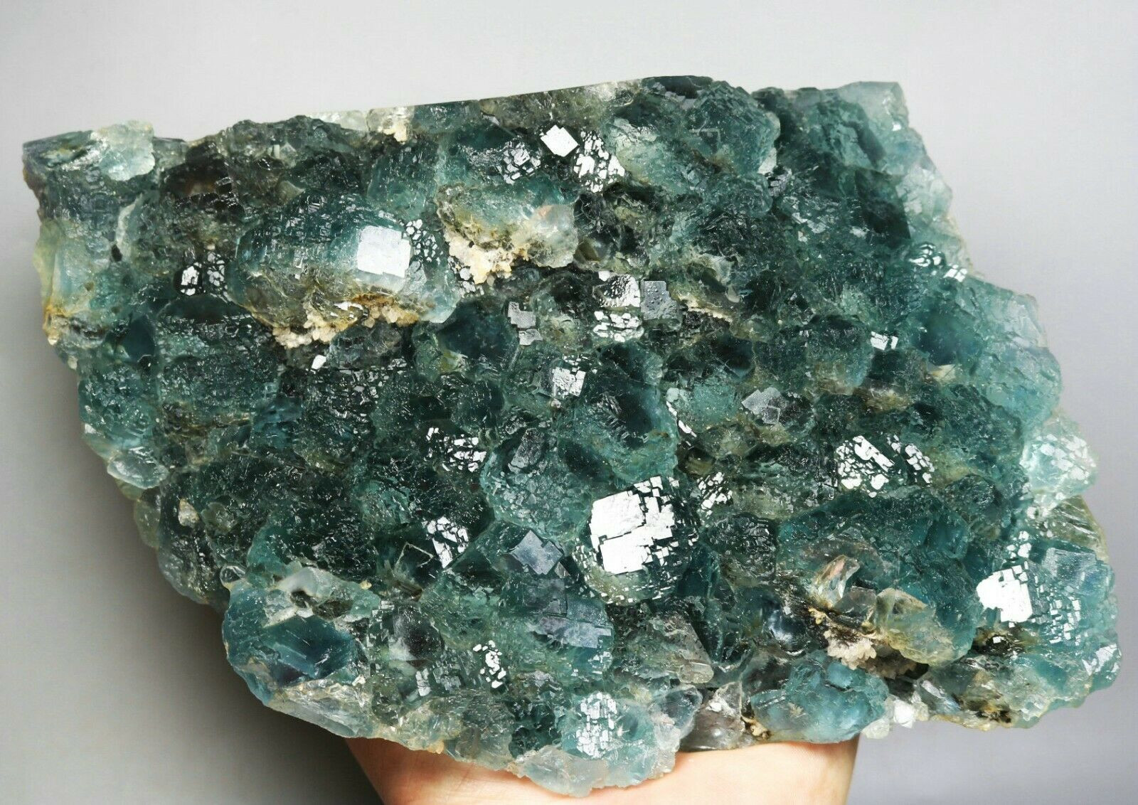 5.33lb Natural Ladder Green & Blue Fluorite Quartz Crystal Mineral Specimen