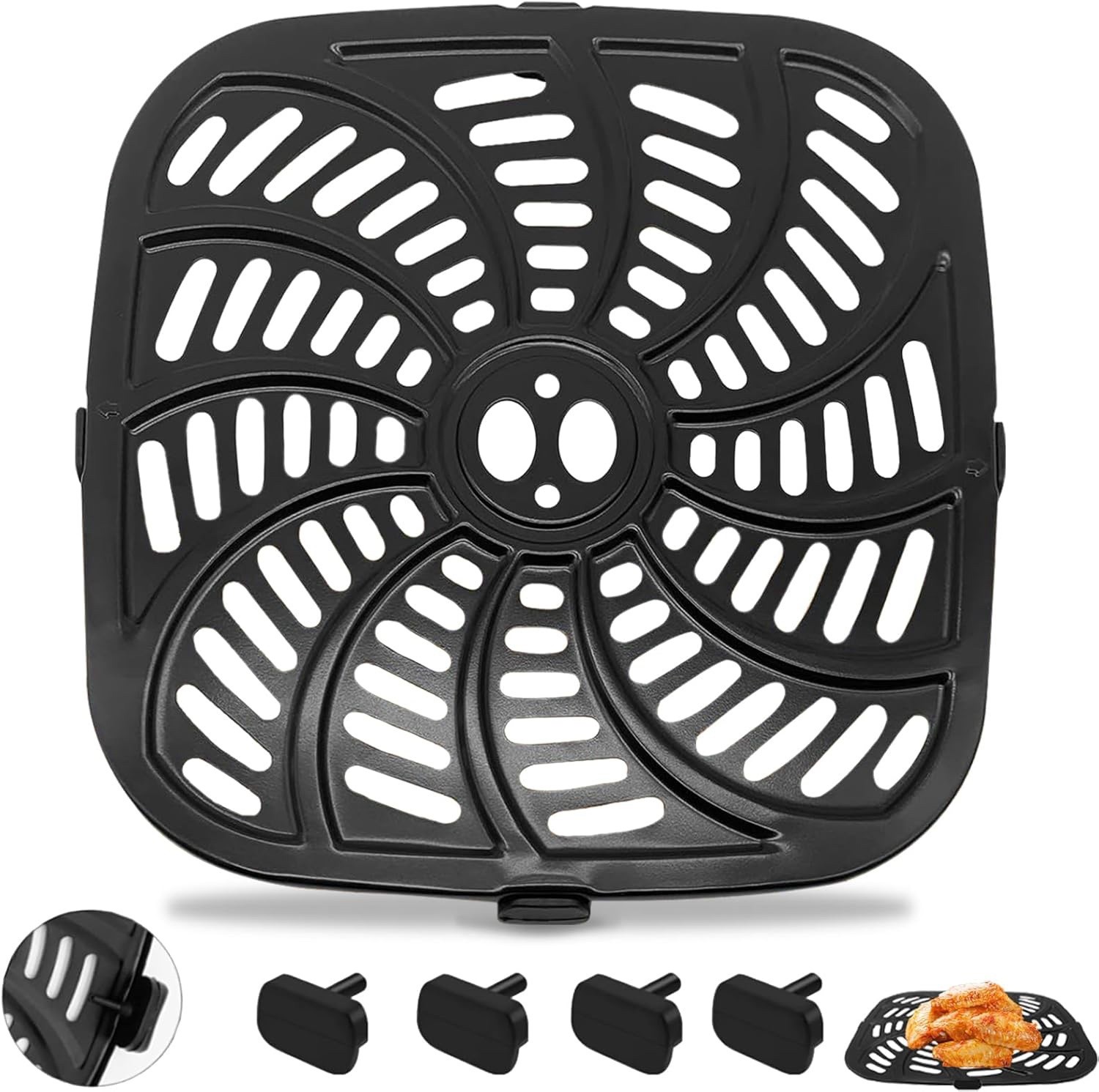Air Fryer Replacement Tray for Gourmia GAF856 GAF826 9.8\'\'*9.8\'\' square For 8QT