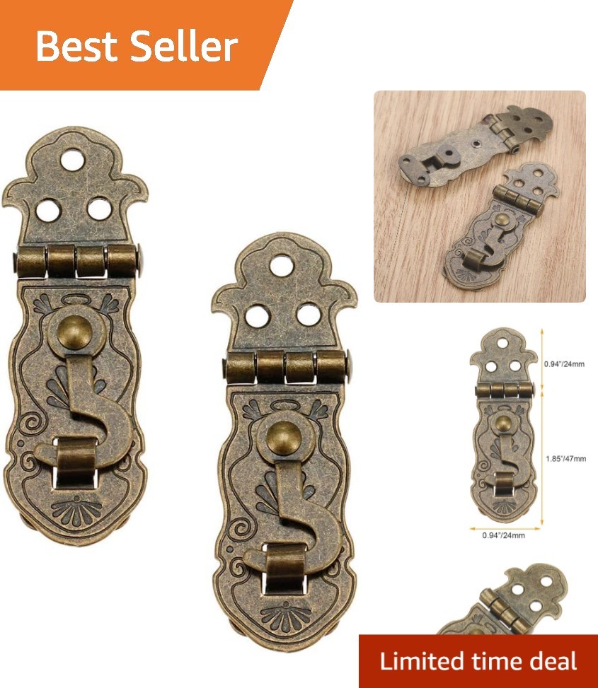 2pcs Antique Vintage Latch Hasp, Vintage Buckle Decorative Hasp Hardware