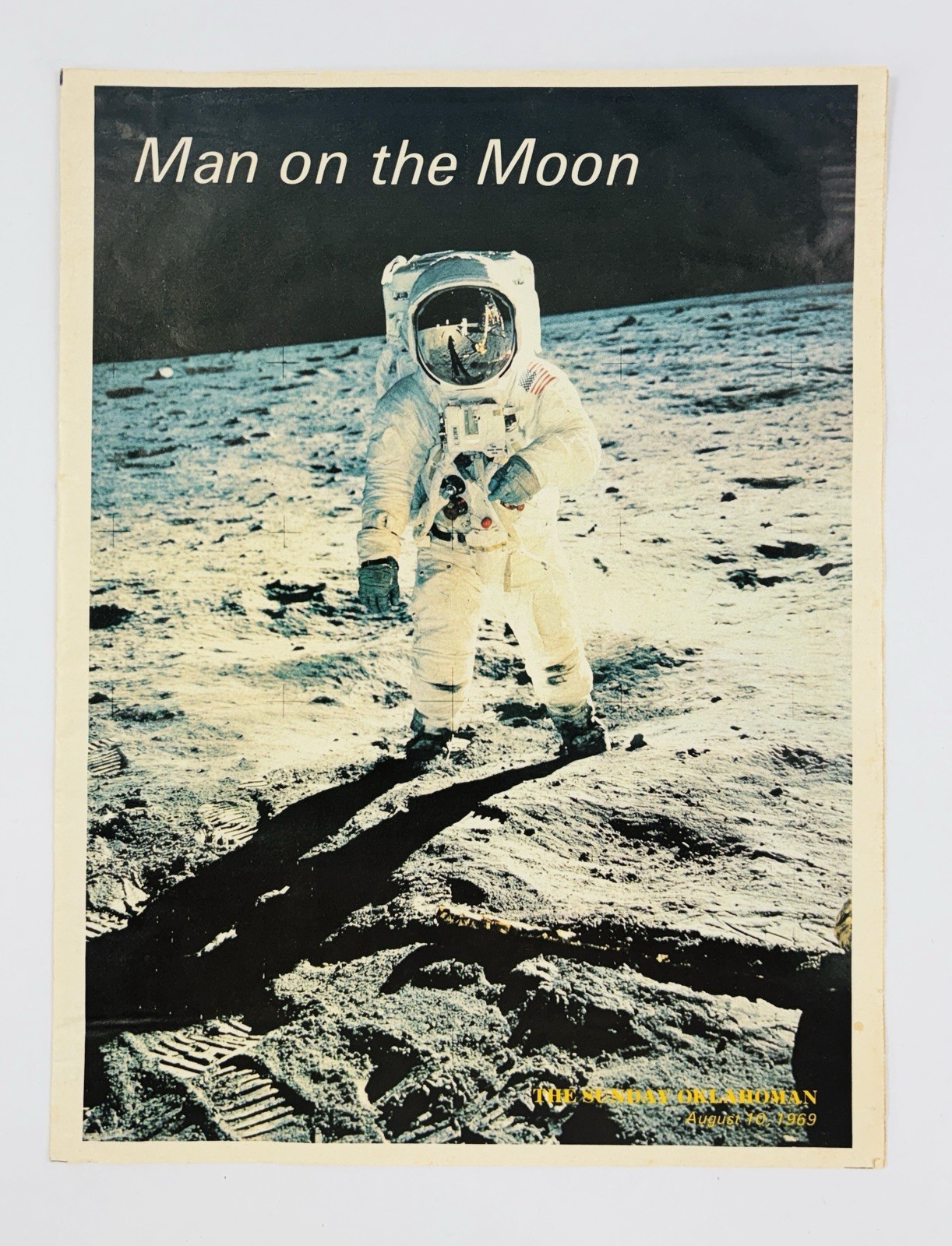 Vintage 1969 Man on the Moon Newspaper Insert Sunday Oklahoman Apollo 11