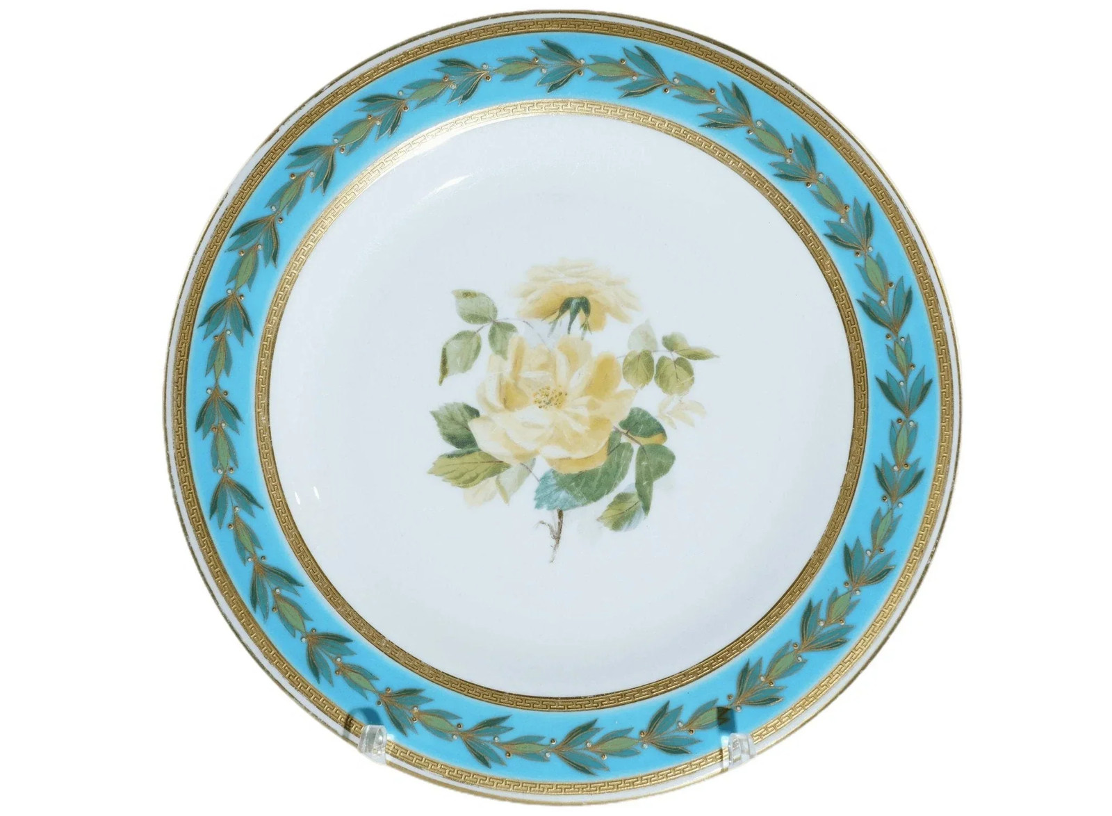 Antique Hand painted Minton luncheon plate with jeweled border