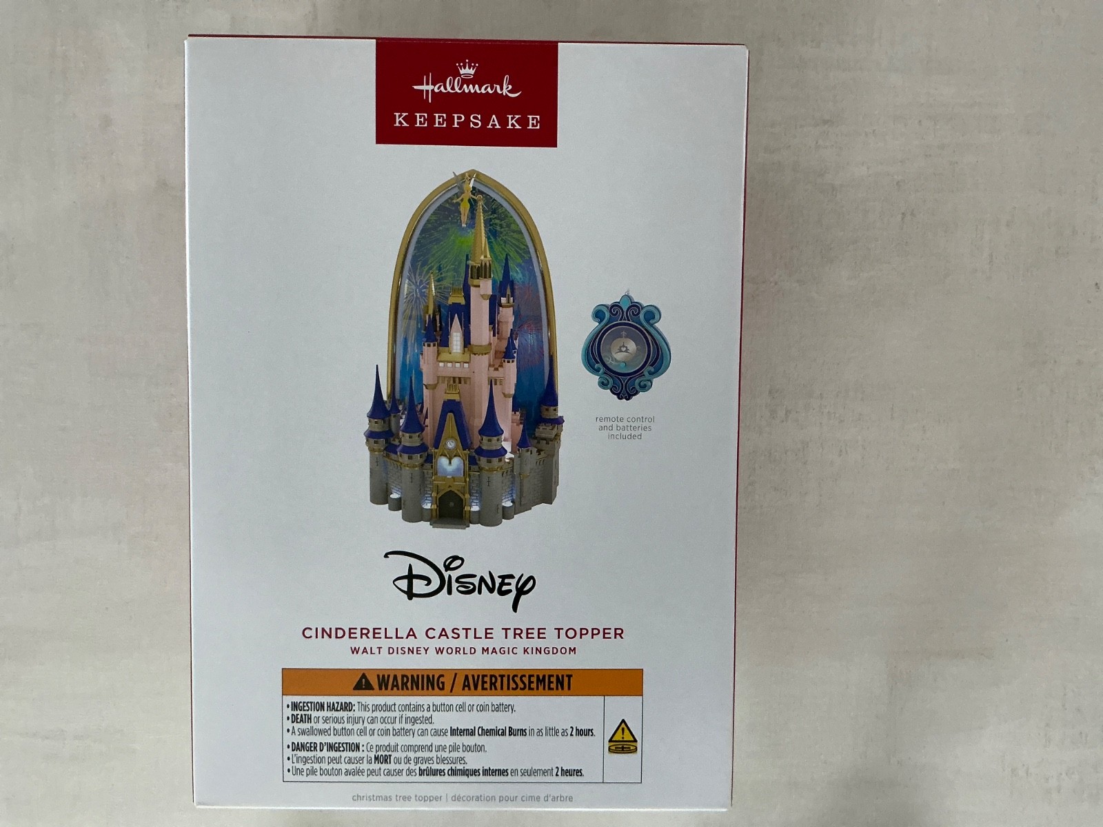 Hallmark 2026 Walt Disney World Cinderella Castle Tree Topper with Light & Sound