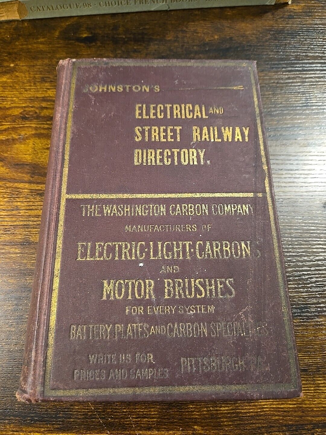 1894 Vintage Book: Johnston's Electrical And Street Car Railway Directory