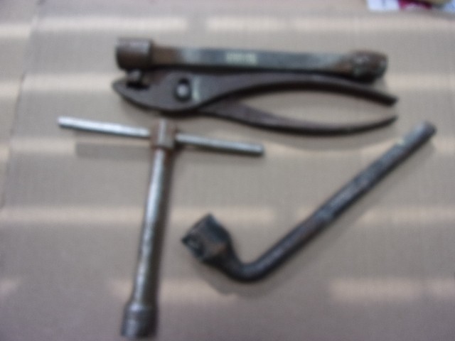 vintage Fairmount tools B 8-inch pliers T wrench square nut lug double end