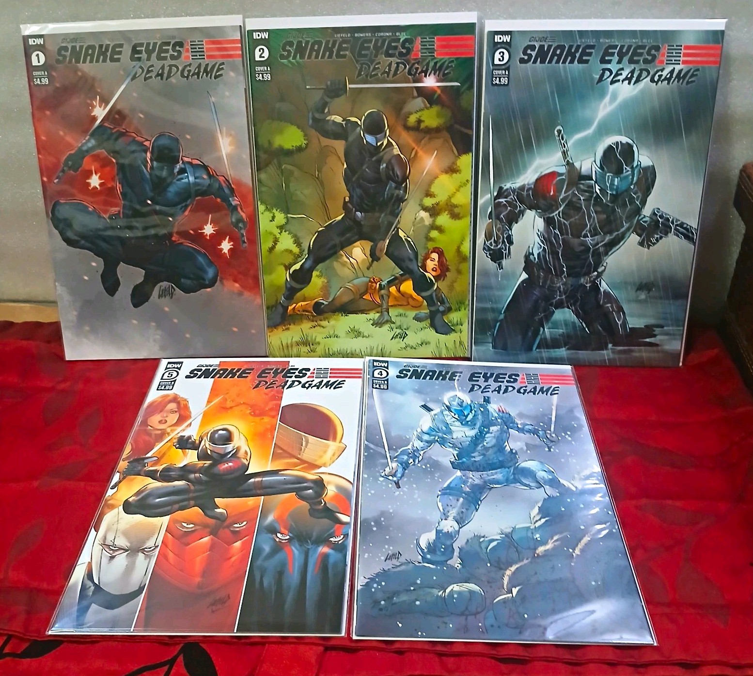G.I. Joe Snake Eyes Deadgame #1-5 Complete Series IDW Rob Liefeld Cover B NM