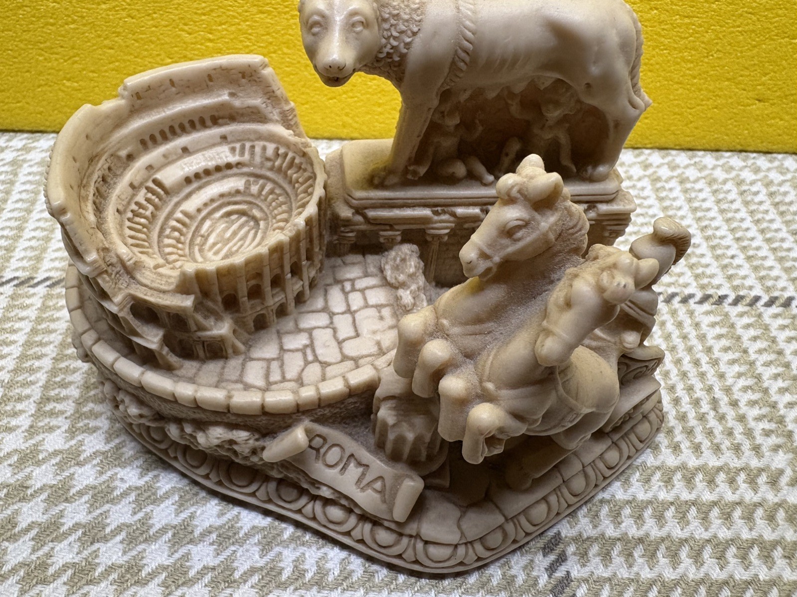Vintage Roman Chariot Figurine made in Italy 