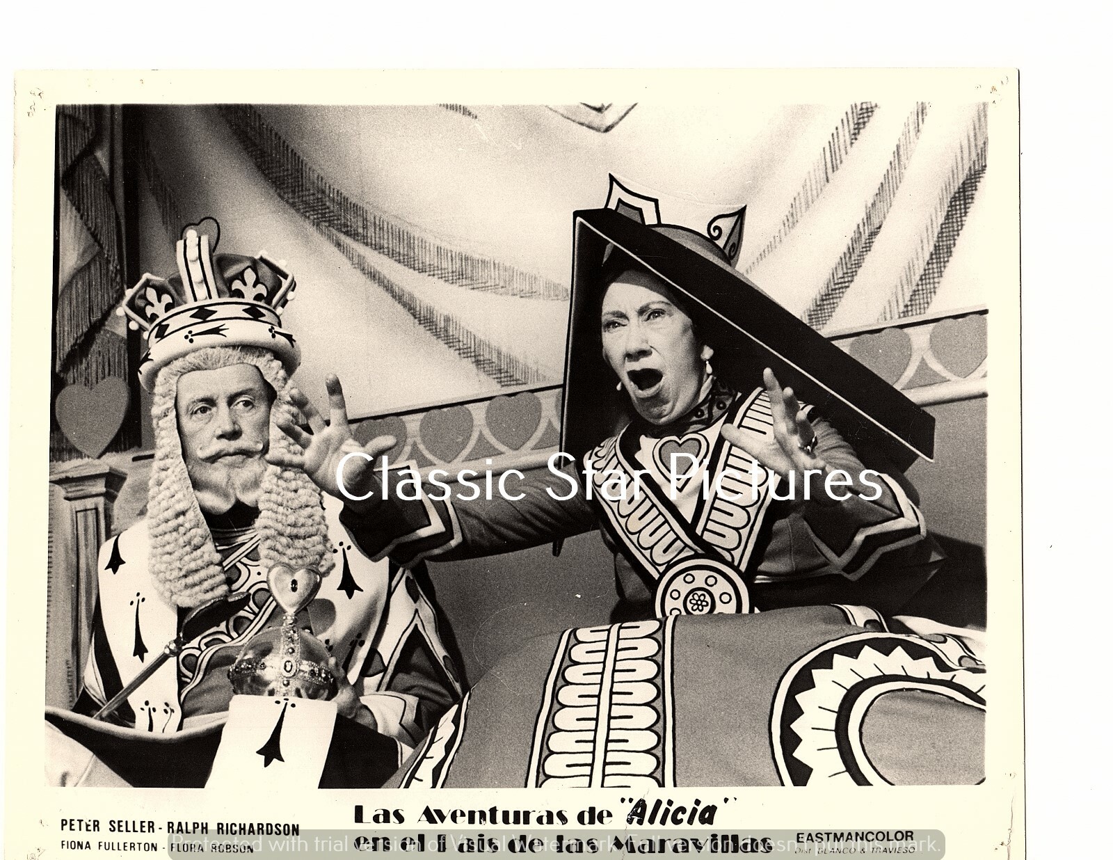 A488 Flora Robson Dennis Price Alice's Adventures in Wonderland lot of 2 photos 