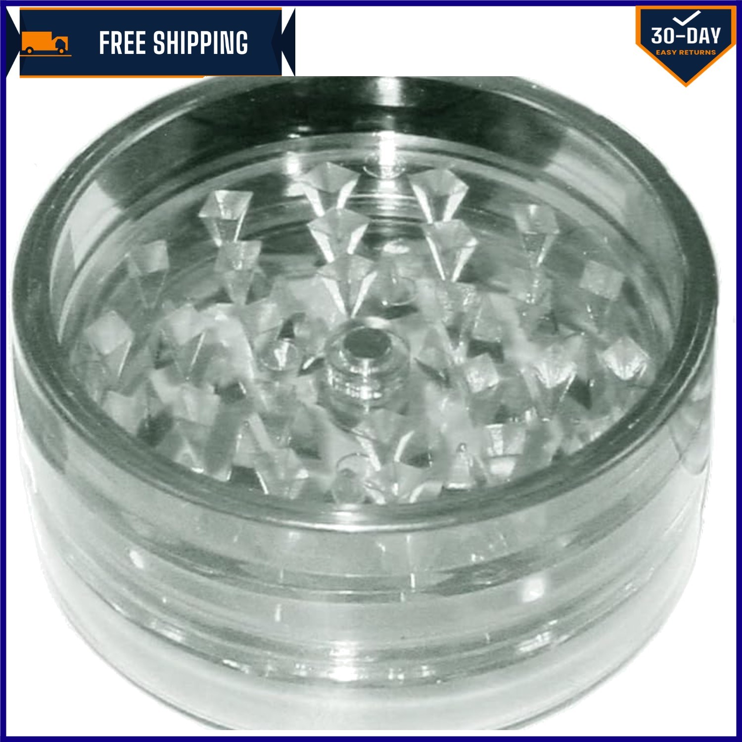 Sleek Clear Acrylic Spice Grinder with Magnetic Lock - Perfect Kitchen Tool
