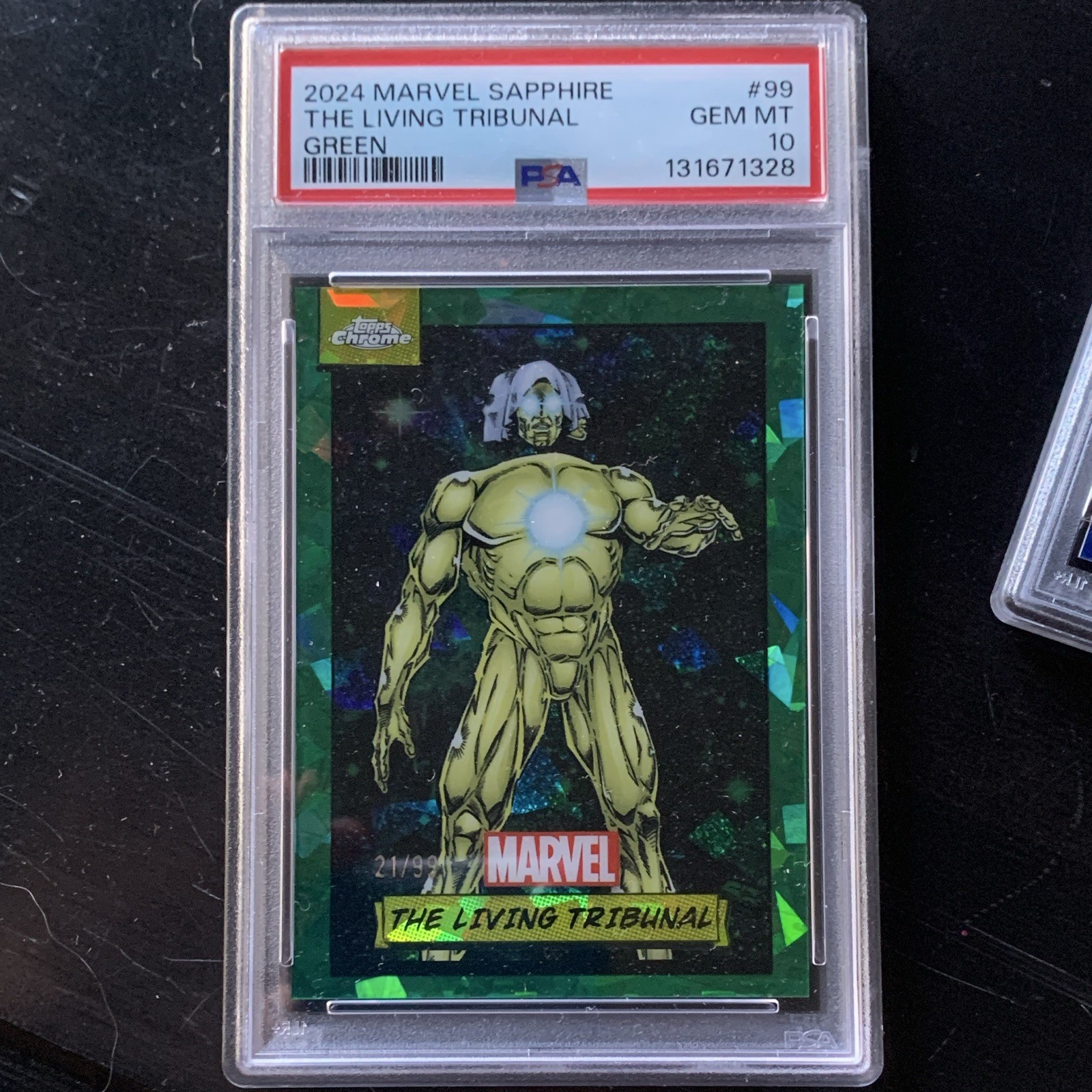 Topps 2024 Marvel Sapphire #99 The Living Tribunal Green PSA 10 /99