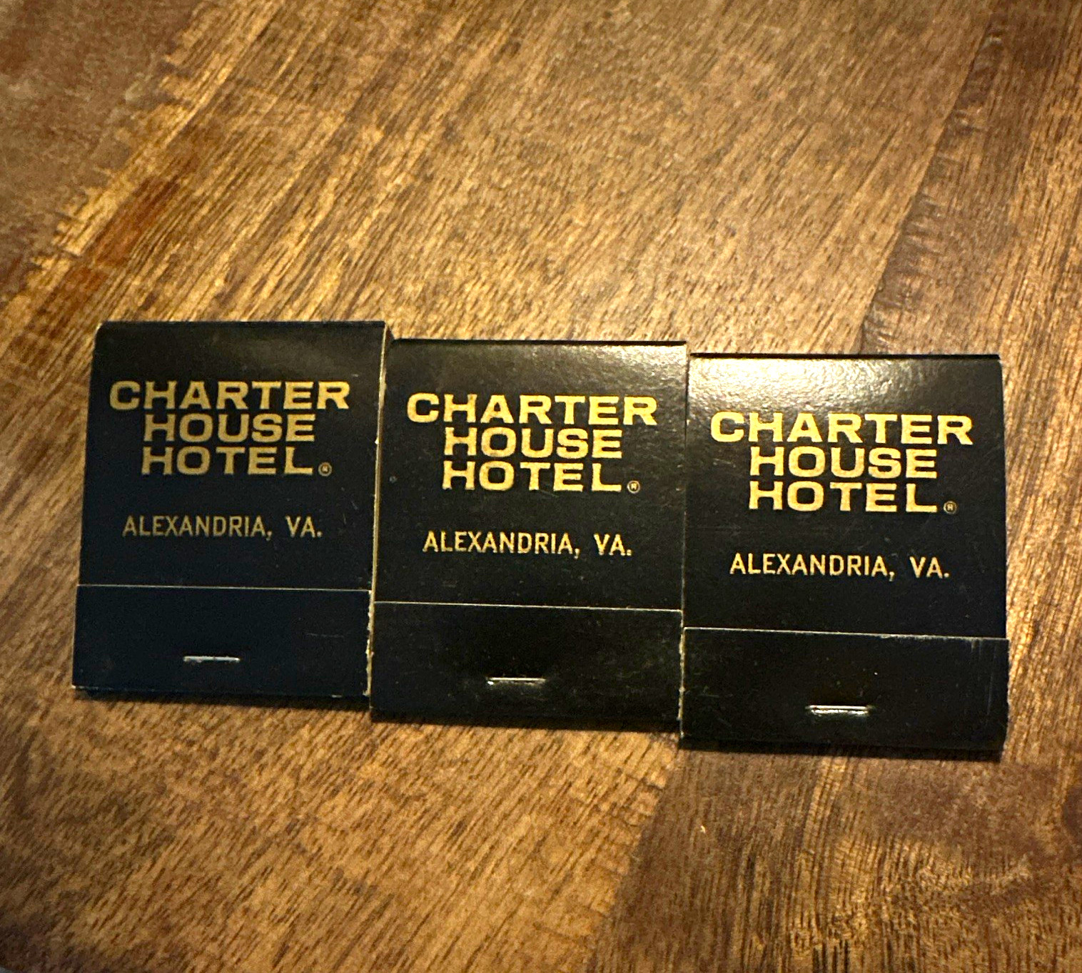 Vintage Charter House Hotel Matchbooks Lot of 3 Alexandria VA Collectible
